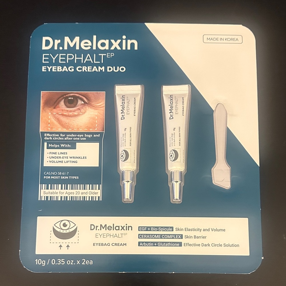Dr. Melaxin Eyephalt Eyebag Cream Duo Set Bundle New